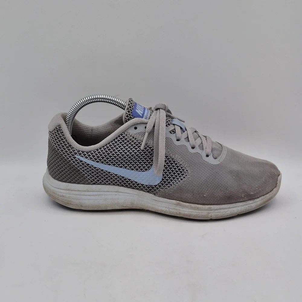 Nike Revolution 3 Shoes Womens Size 8.5 Gray Mesh Running Sneakers 819303-014